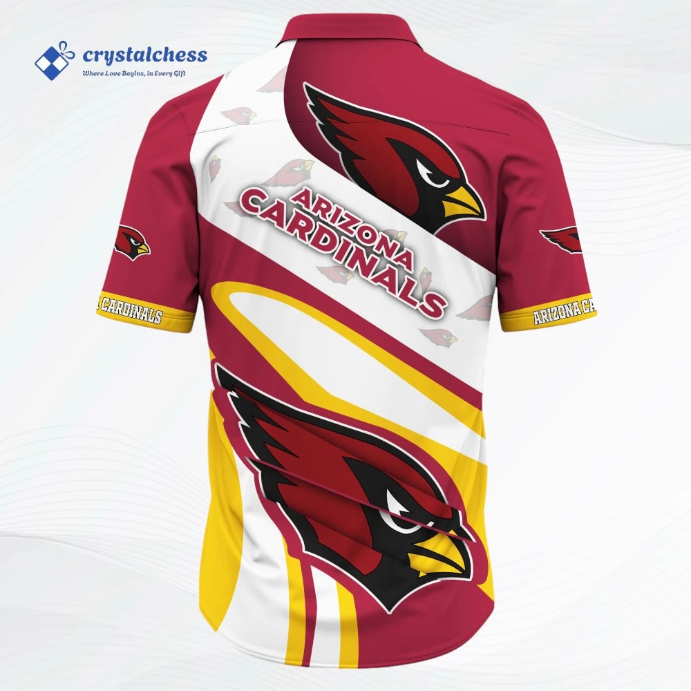 Arizona Cardinals Big Logo Short Sleeve Button Up Shirt: Show Your Team Spirit with Stylish Cardinals Apparel