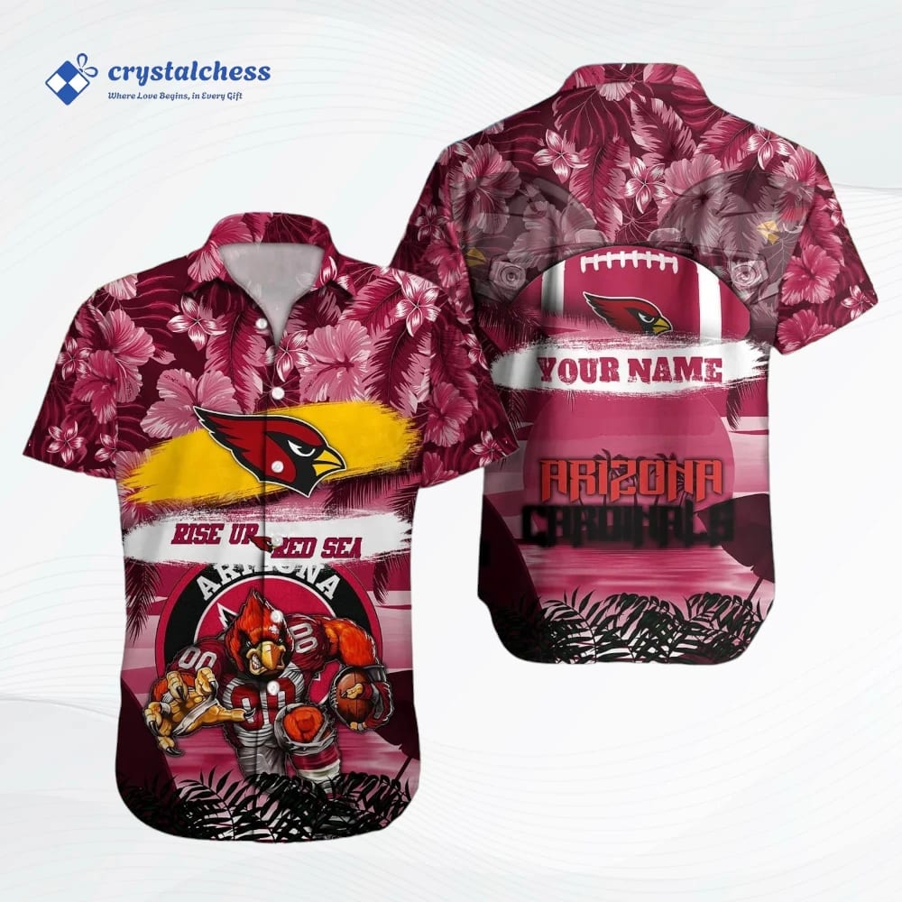 Show Your Team Spirit with the Arizona Cardinals Hawaiian Shirt Mascot No 02