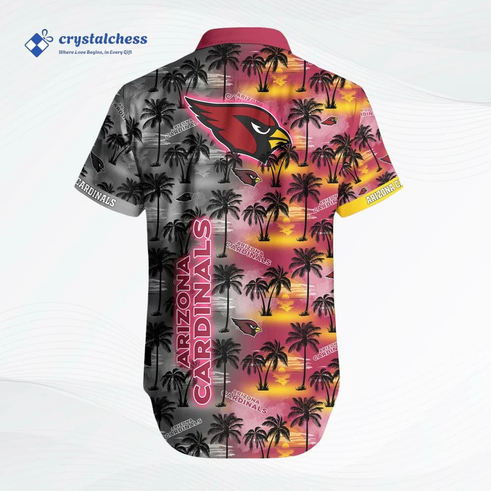 Show Your Team Spirit with the NFL Arizona Cardinals Hawaiian Shirt – Embrace the Palm Tree Pattern!