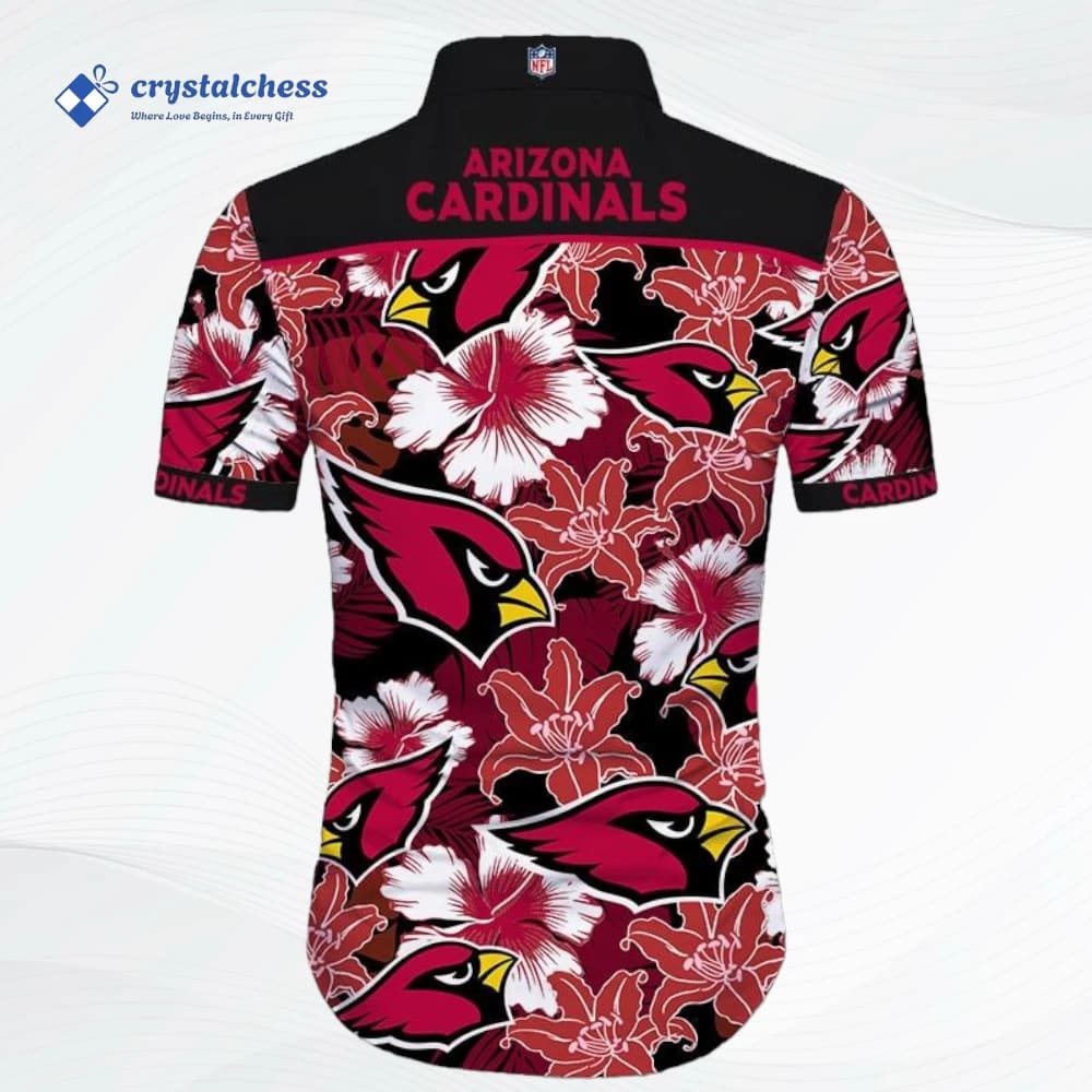 Arizona Cardinals Hawaiian Shirt: Get into the Island Spirit with this Tropical Flower-Printed Short Sleeve Apparel