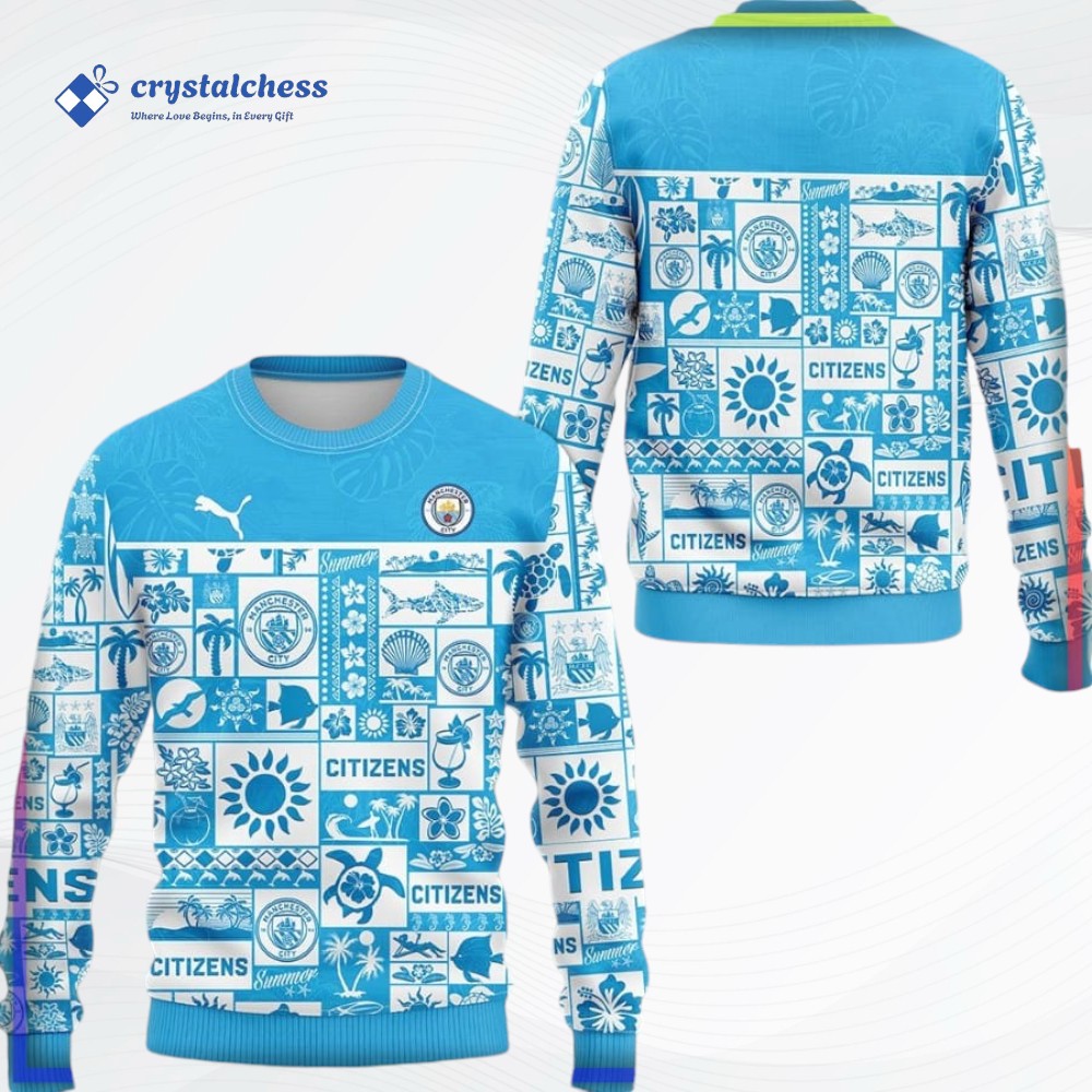 Manchester City FC Ugly Sweater Gift For Citizens Fan